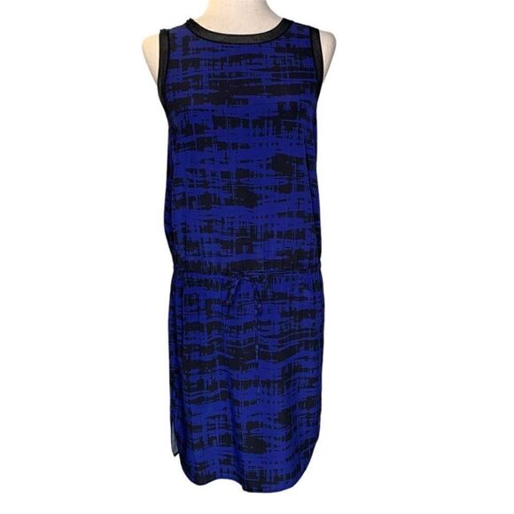 Vince Blue Sleeveless Silk Mini Dress | Size S - Picture 3 of 10